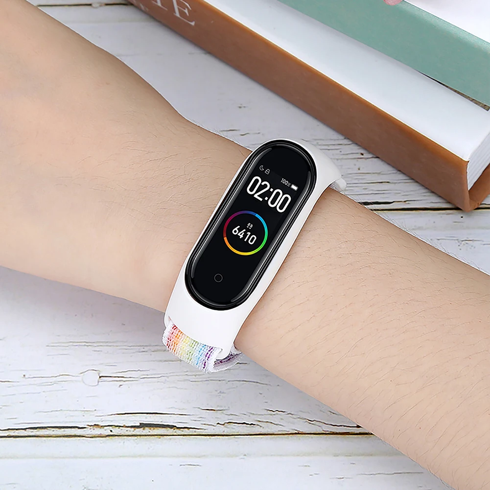 Watch Applicable Millet 3 Generation 4 Generation Smart Bracelet Nylon Loop Integrated Watch with Velcro New Fashion Watch Belt