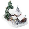 DIY 3D Metal Model Building Kit Christmas Village House with Santa Claus Dollhouse Miniature With Light Toys for Girls Gifts 1