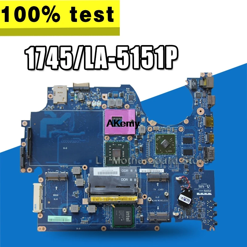 

Original KAT00 LA-5151P for Dell Studio 1745 Motherboard GM45 1749 systemboard test 100%