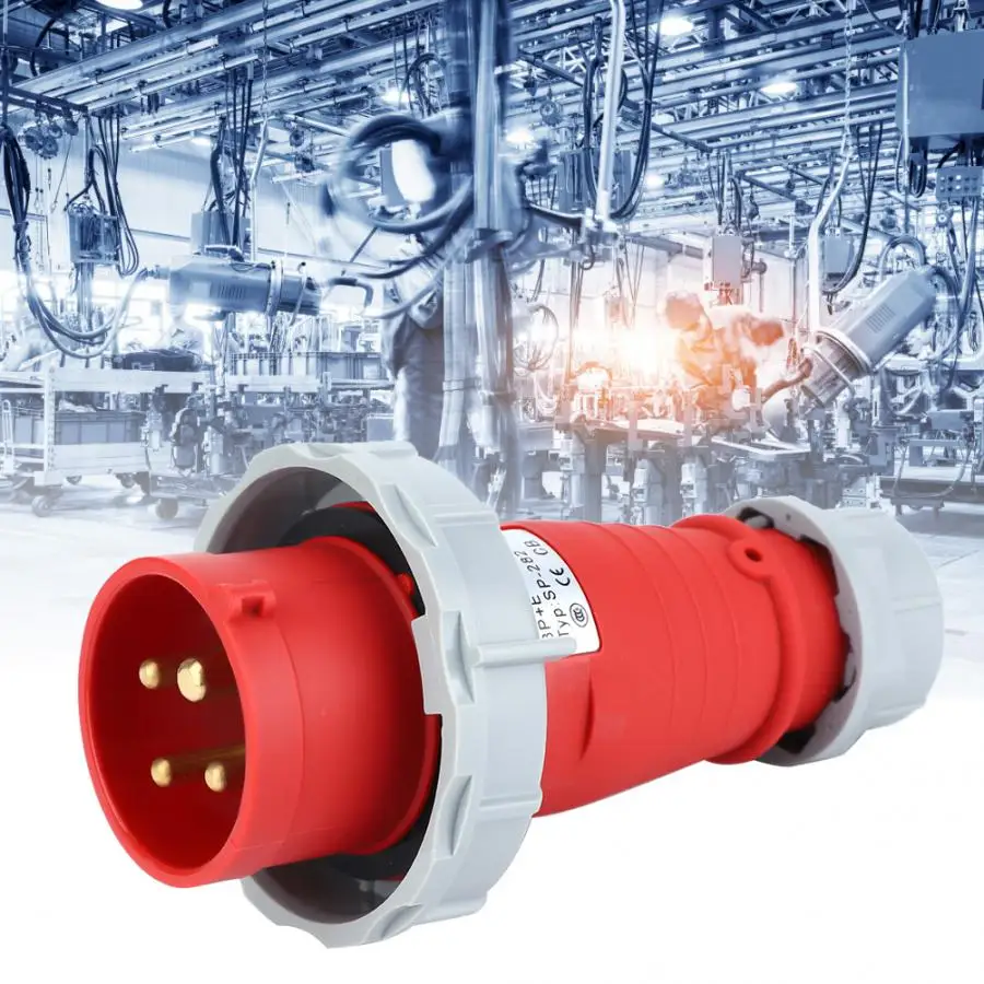 

Industrial Socket 3 Poles / 4 Poles / 5 Poles 6h 4 Cores IP67 Waterproof SP-282 3 Phase 4 Wires Electrical Equipment