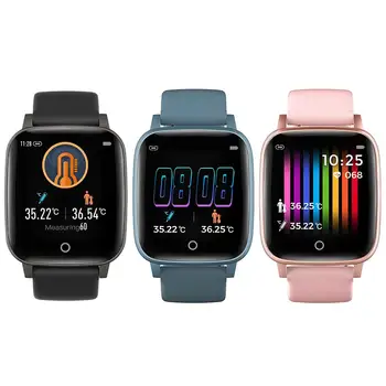 

T1S Smart Watch Temperature Measurement Waterproof Health Monitoring Heart Rate Bluetooth 5.0 Smart Bracelet Fitness Tracker
