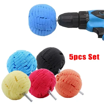 

5pcs/Set Metal Car Polishing Waxing Sponge Tool Attach-To-Drill Power Ball For Car Motorcycle Boat Clean Car Accessories