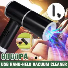 120W sans fil voiture aspirateur 8000PA forte aspiration Super puissance Mini tenu dans la main sans fil aspirateurs pour la voiture à la maison