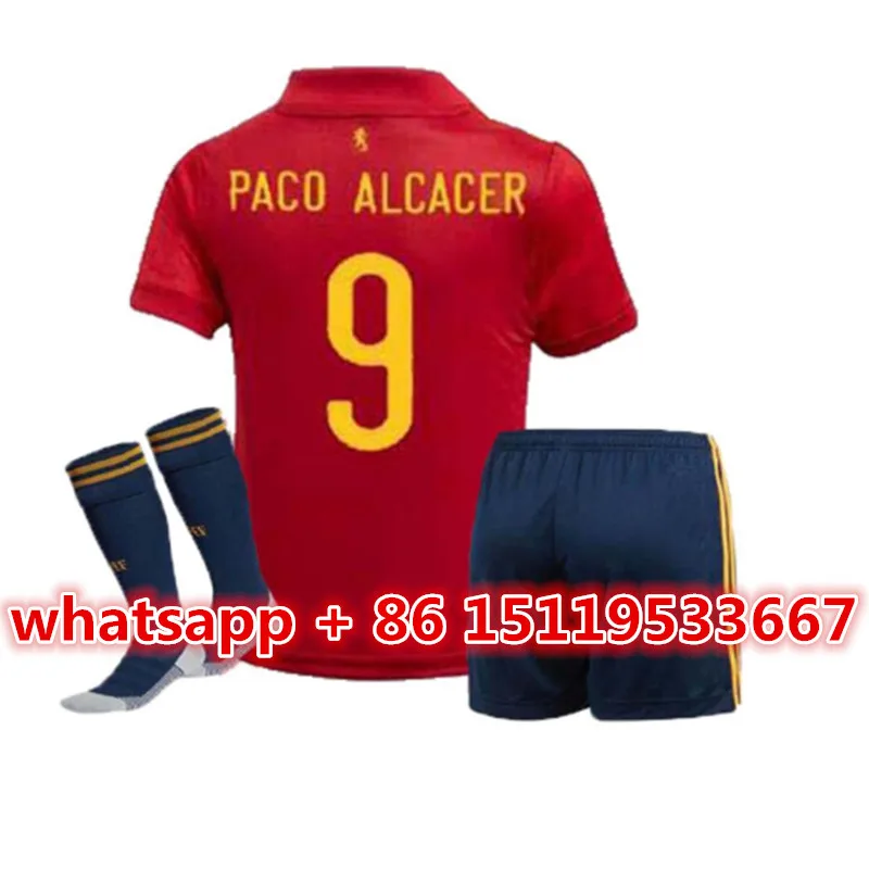 Испанские футбольные майки PIQUE SERGIO A. INIESTA MORATA KOKE ramos ASENSIO SILVA ISCO Tiago комплект для взрослых+ носки Джерси - Цвет: shirt