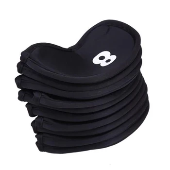 

10pcs/set Gift Training Cue Neoprene Golf Head Cover Case Driver Fairway Practical Club Putter Protector Durable Outdoor Sports
