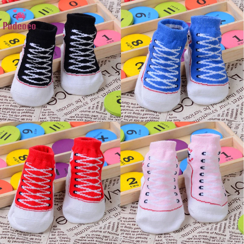 Осенняя одежда Pudcoco для маленьких девочек малышей Нескользящие мягкие носки на