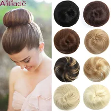 AILIADE синтетический шнурок волос булочка прямые короткие волосы булочки Dount шиньон Updo покрытие конский хвост расширения для женщин
