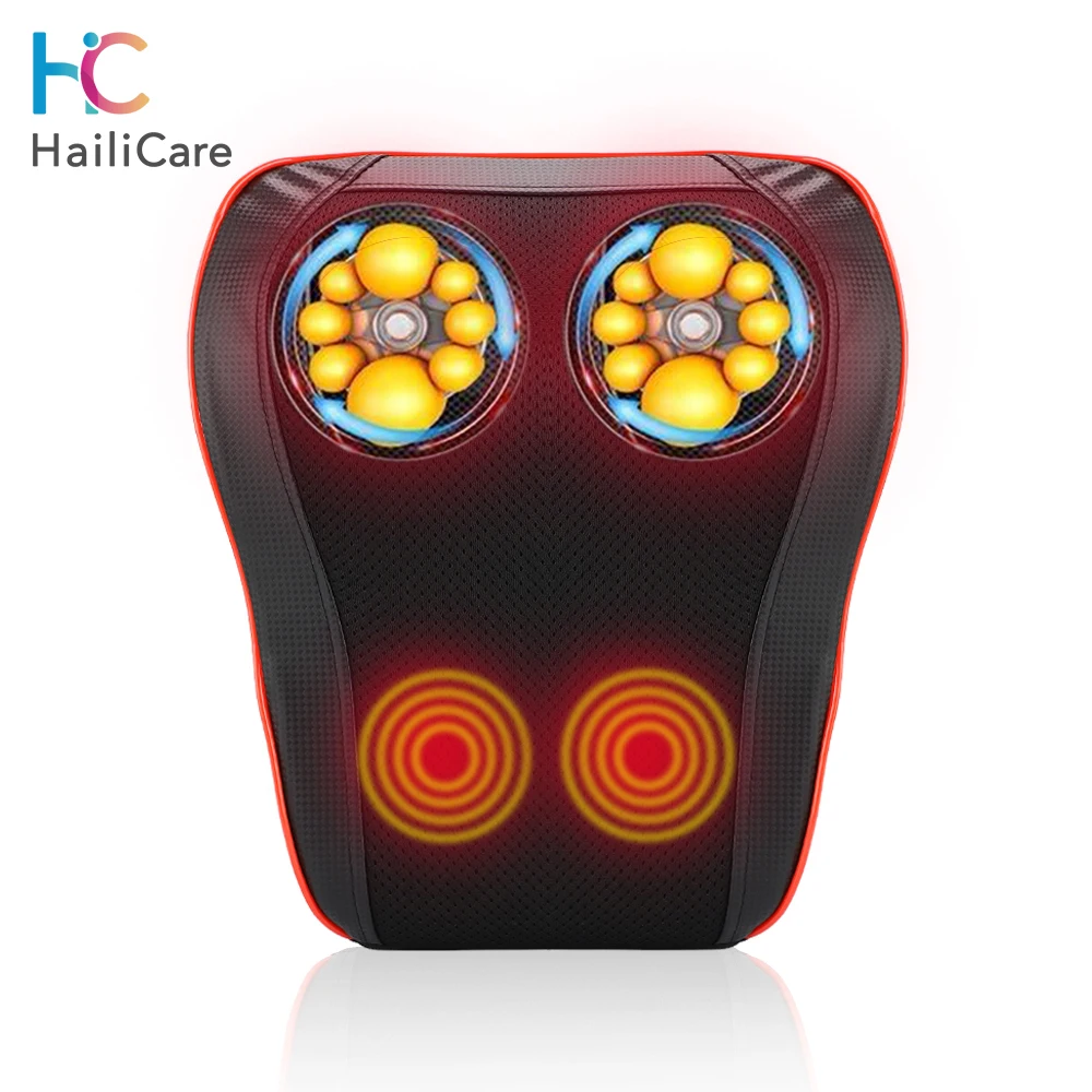 Neck Massager Electric Heating Massage Pillow Head Shoulder Back Kneading Relaxation Massage Cushion Body Health Care Equipment