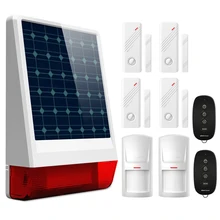 Wolf-Guard беспроводная наружная Погодостойкая GSM SMS Солнечная Сирена дом Охранная система PIR датчик движения двери