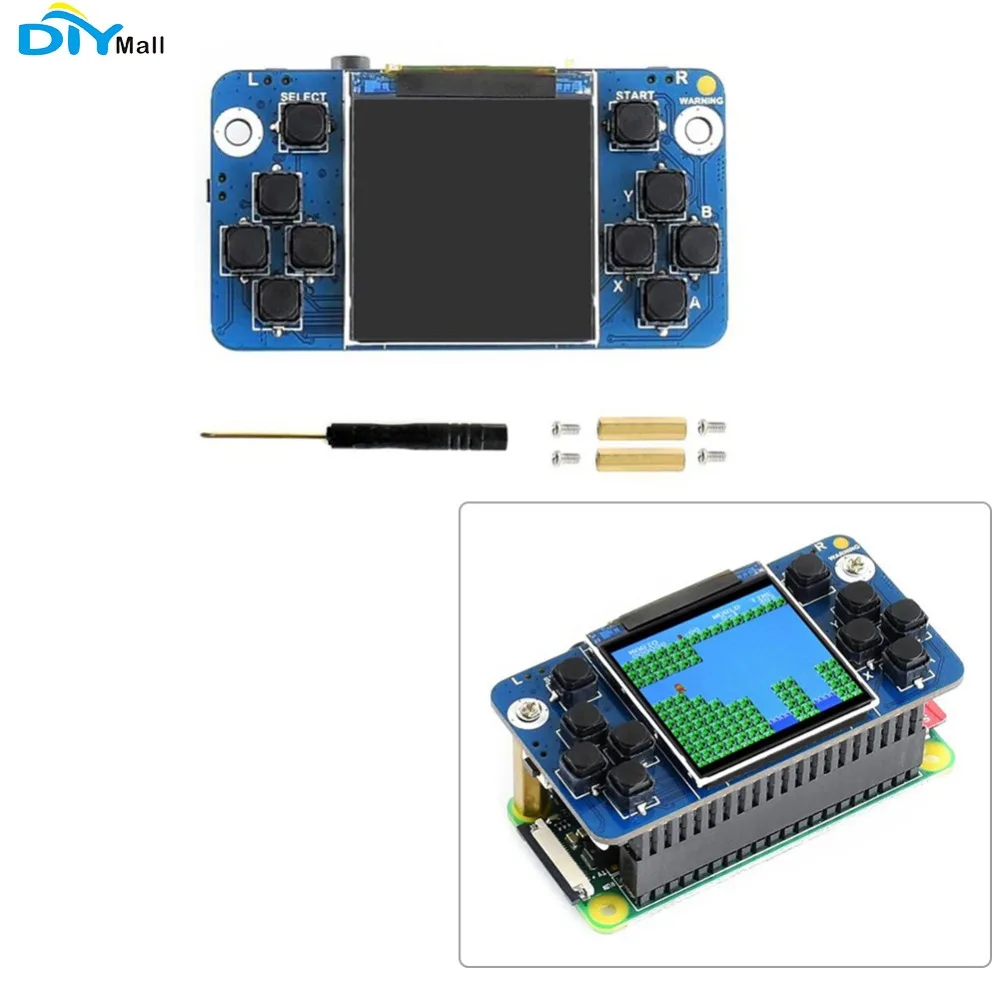 Waveshare Tiny GamePi15 1,54 дюймовый дисплей 240 × 240 Разрешение для Raspberry Pi Special One for Zero