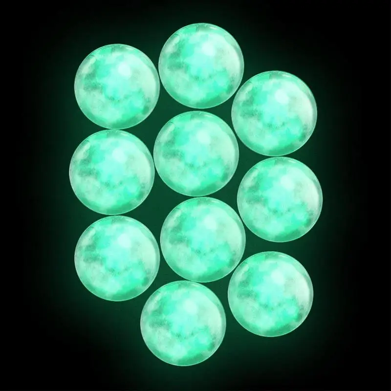 

10Pcs/Set Luminous 12mm Round Glass Cabochon Night Lights Moon Pattern Glows Dome Flat Back For Pendant Jewelry Making Findings