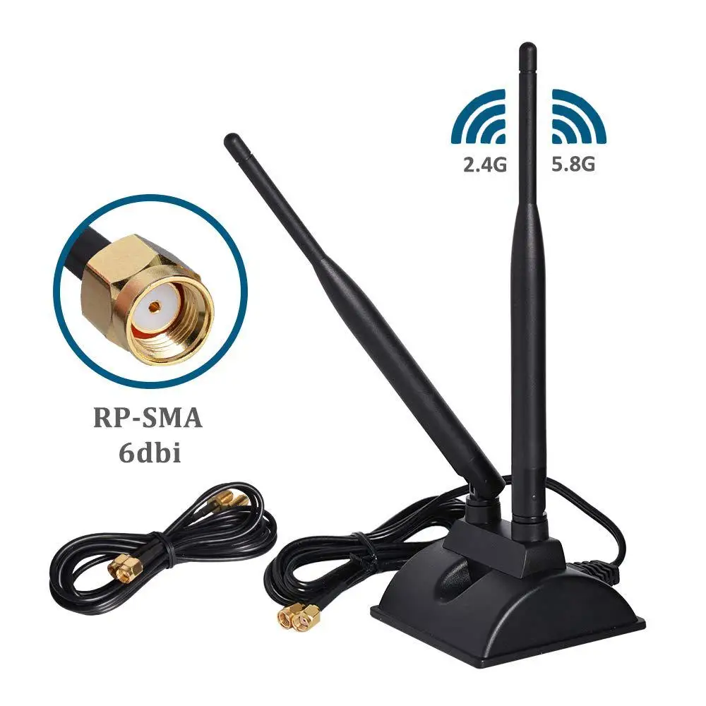 EastVita WiFi антенна с RP-SMA разъемом 2,4 ГГц 5 ГГц Двухдиапазонная 6dBi сетевая карта EastVita маршрутизатор Мобильная точка доступа r25