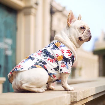 

Pet Summer Dog Shirts Hawaii Ups Dog Suit Clothes Fashion Shirt Comfortable Cotton Handsome Dog Pijamas Dog Clothes Pajamas Pug
