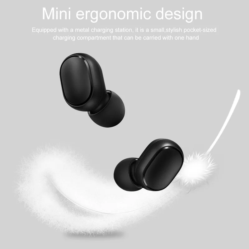 Xiaomi Redmi AirDots TWS Беспроводные Bluetooth 5,0 наушники с зарядкой 8D Bass стерео наушники с микрофоном свободные Наушники управление AI