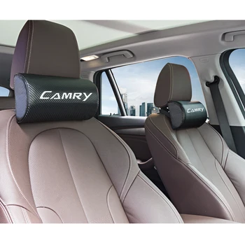 

car neck pillows both side pu leather single headrest case for Toyota camry accessories car styling