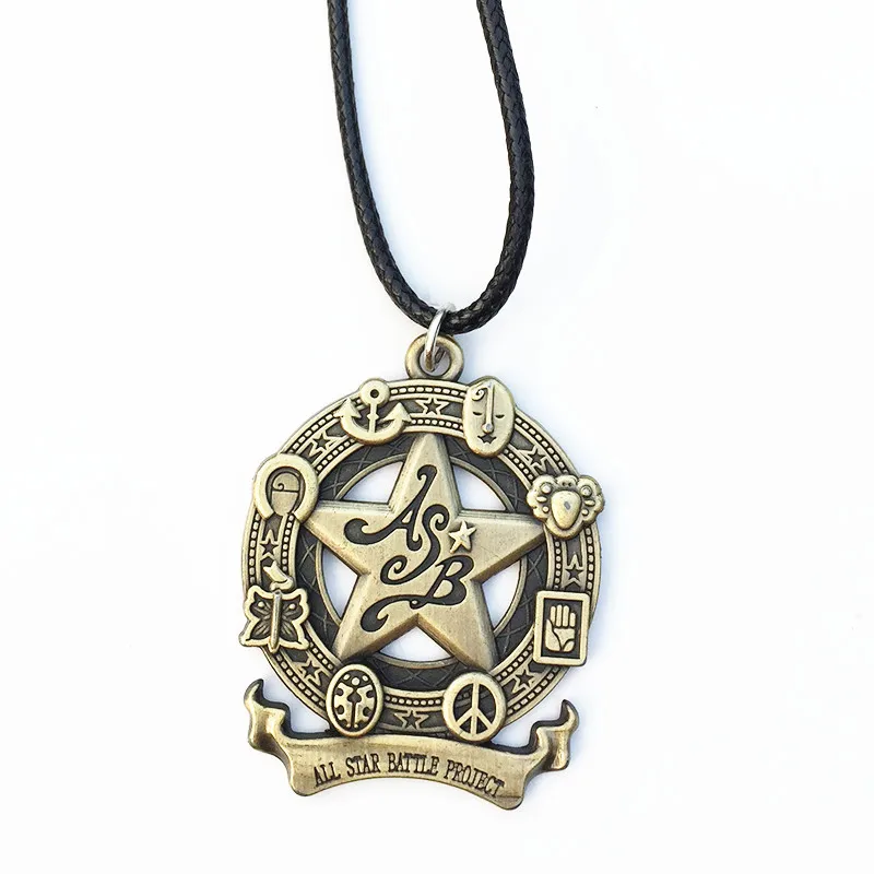 JoJos Bizarre Adventure All Star Battle Project Alloy Necklace Metal keychain cosplay costume boy's girls party gift |