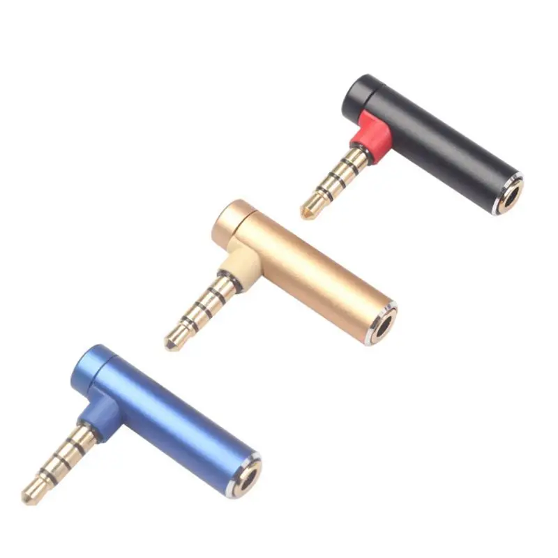 

3.5mm Male to Female Adapter 90 Degree Right Angle Converter L-shaped Elbow Connection Headphone Cable