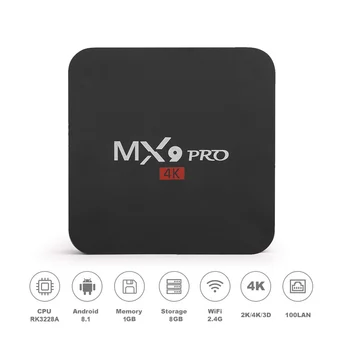 

MX9 Pro Android Tv Box RK3228A Cortex A53 1G 8G MX9pro Smart TV BOX Android 8.1 2.4G WiFi 4K Media Player PK H96 max Set top Box
