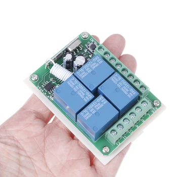 

1PC New DC 12V 10A 433mhz 4ch Wireless Relay Rf Remote Control Switch Receiver