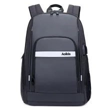 18 дюймов usb зарядка Рюкзак для ноутбука Оксфорд водонепроницаемый Повседневная Большая емкость пароль Противоугонный Пакет Дорожная сумка