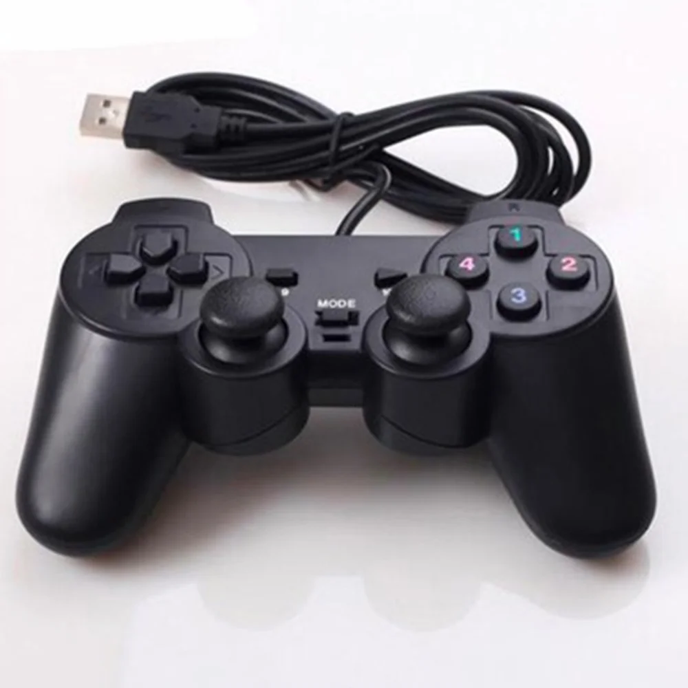 

Joystick Wired USB PC Gaming Controller For Windows PC WinXP WIN7 WIN8 WIN10 and Other Games para Vista Black Gamepad Durable