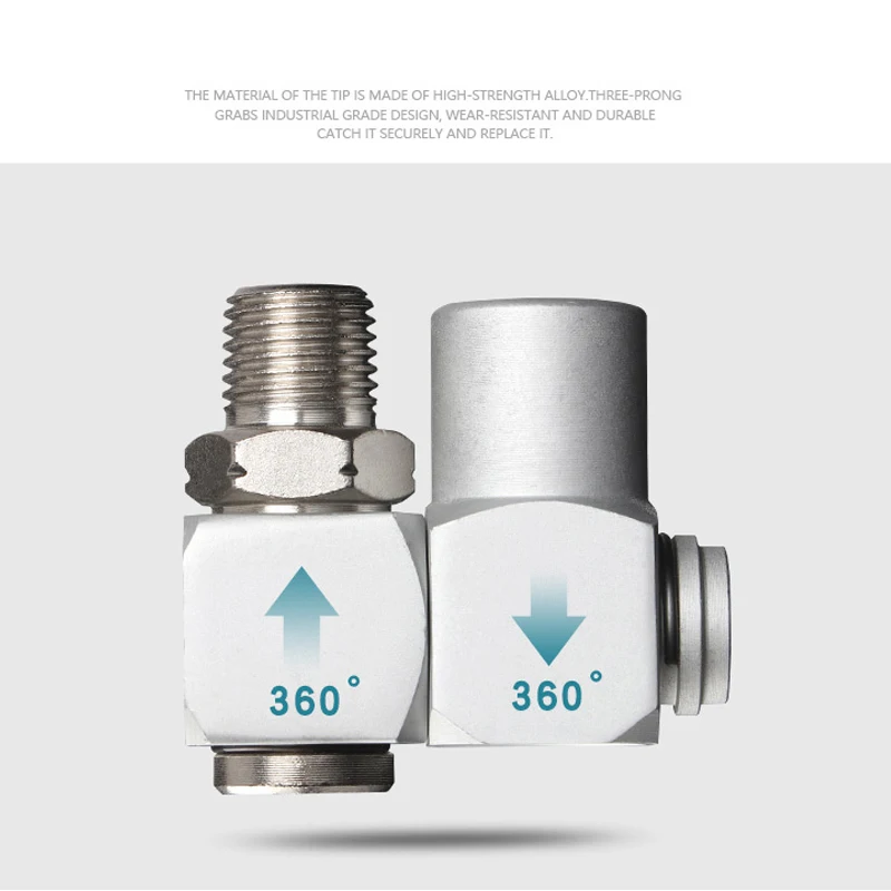 Adaptador giratório a ar para conectores pneumáticos,