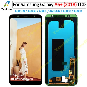 

for SAMSUNG Galaxy A6 Plus 2018 Display A605 Display Touch Screen Digitizer Assembly For Samsung A6 Plus LCD + free tools