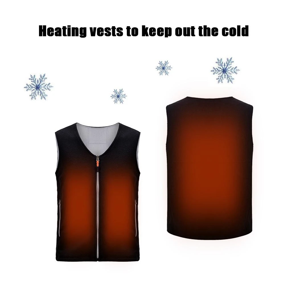 Adjustable Temperature USB Infrared Heating Vest Cold Winter Warm Vest Men Graphene Carbon Fiber Heating Vest Outdoor