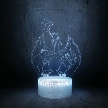 

Pokemon Big Spitfire Dragon Charizard night light cartoon lamp kids desk bulb child creative toy