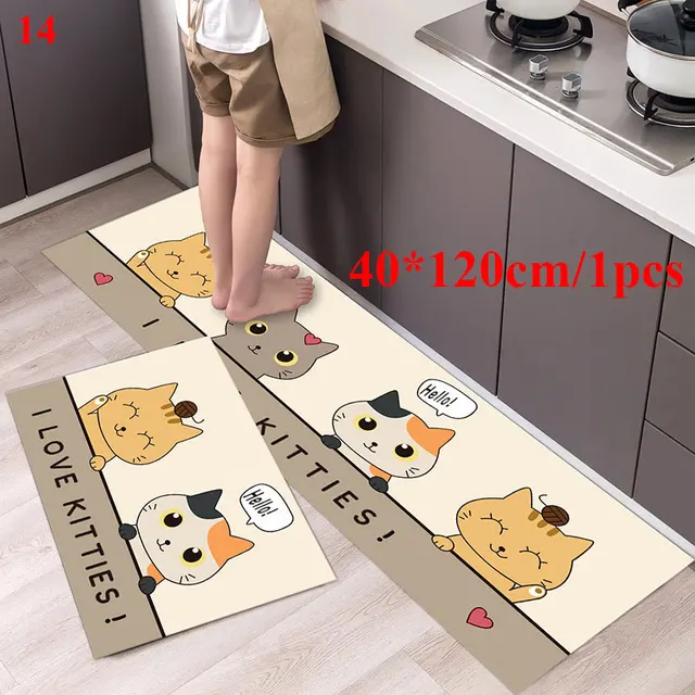 Modern Home Kitchen Mat Anti-slip Soft Rug Bath Long Strip Absorption Doormat Entrance Balcony Hotel Living Room Carpet 14