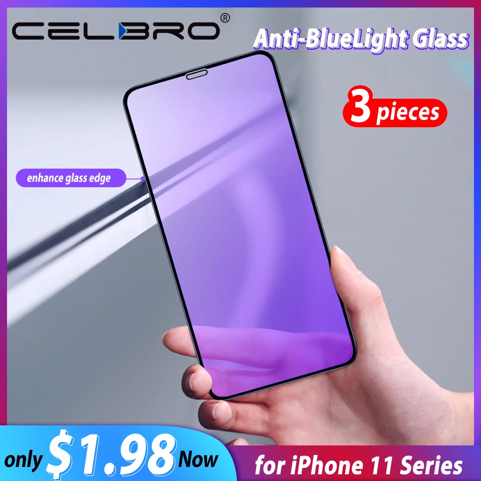 Анти-синий светильник для iPhone 11 Pro Max защита экрана HD защитная пленка для телефона для Apple iPhone 11 Pro X Xs Max Xr