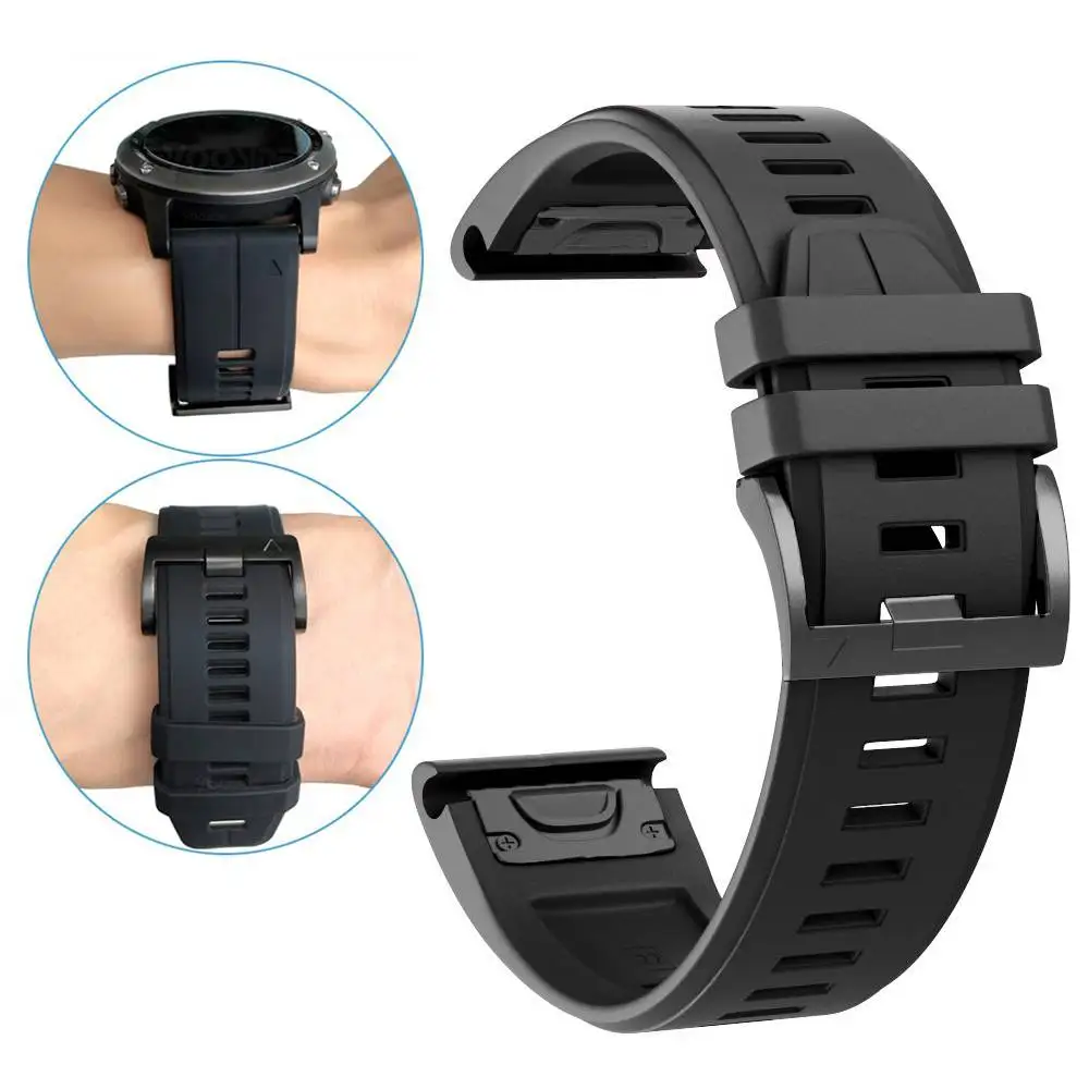 Ремешок Fenix 6 для наручных часов спортивный силиконовый браслет Garmin Instinct/Fenix 5/Fenix 5