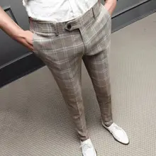 grey plaid mens pants