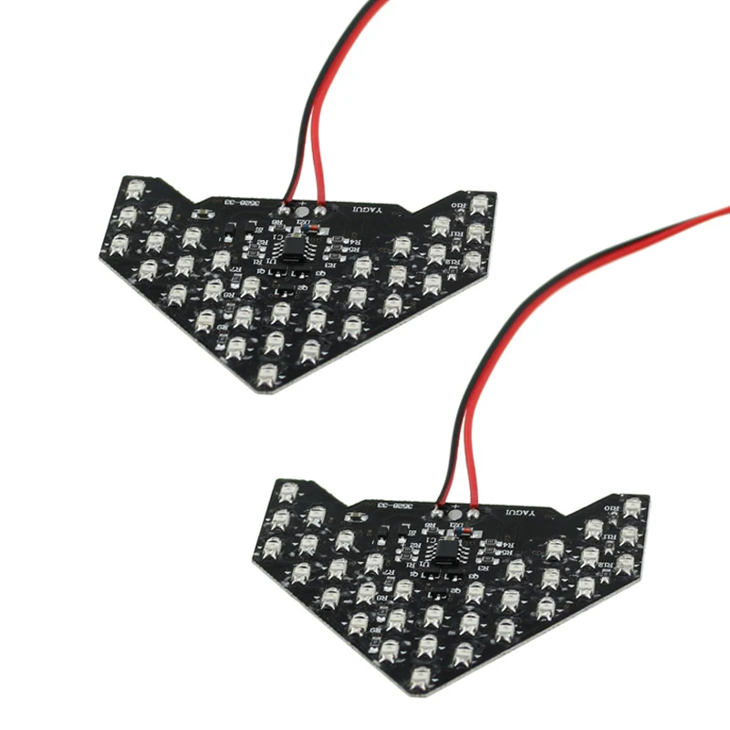YCCPAUTO 2 шт. 33SMD течащее зеркало заднего вида поворотные сигнальные огни Автомобильная боковая индикаторная лампа стрелка Рулевой свет желтый красный 12 В