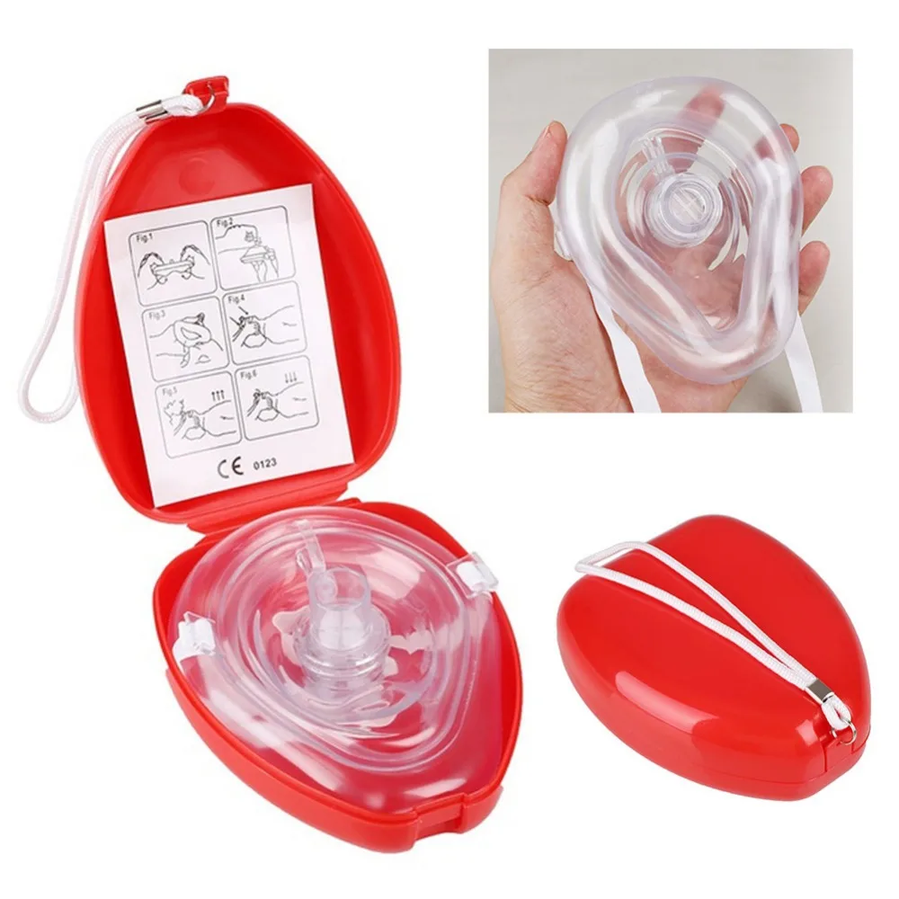 Máscara para respiración profesional de primeros auxilios, CPR, protección de rescate, respirador Artificial reutilizable con válvula unidireccional, mascarilla de seguridad