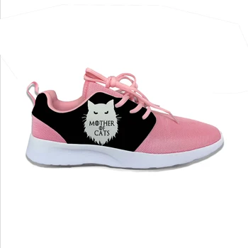 

Game of Thrones Mother of Cats Funny Fashion Cute Sport Running Shoes Lightweight Breathable 3D Printed Men women Mesh Sneakers