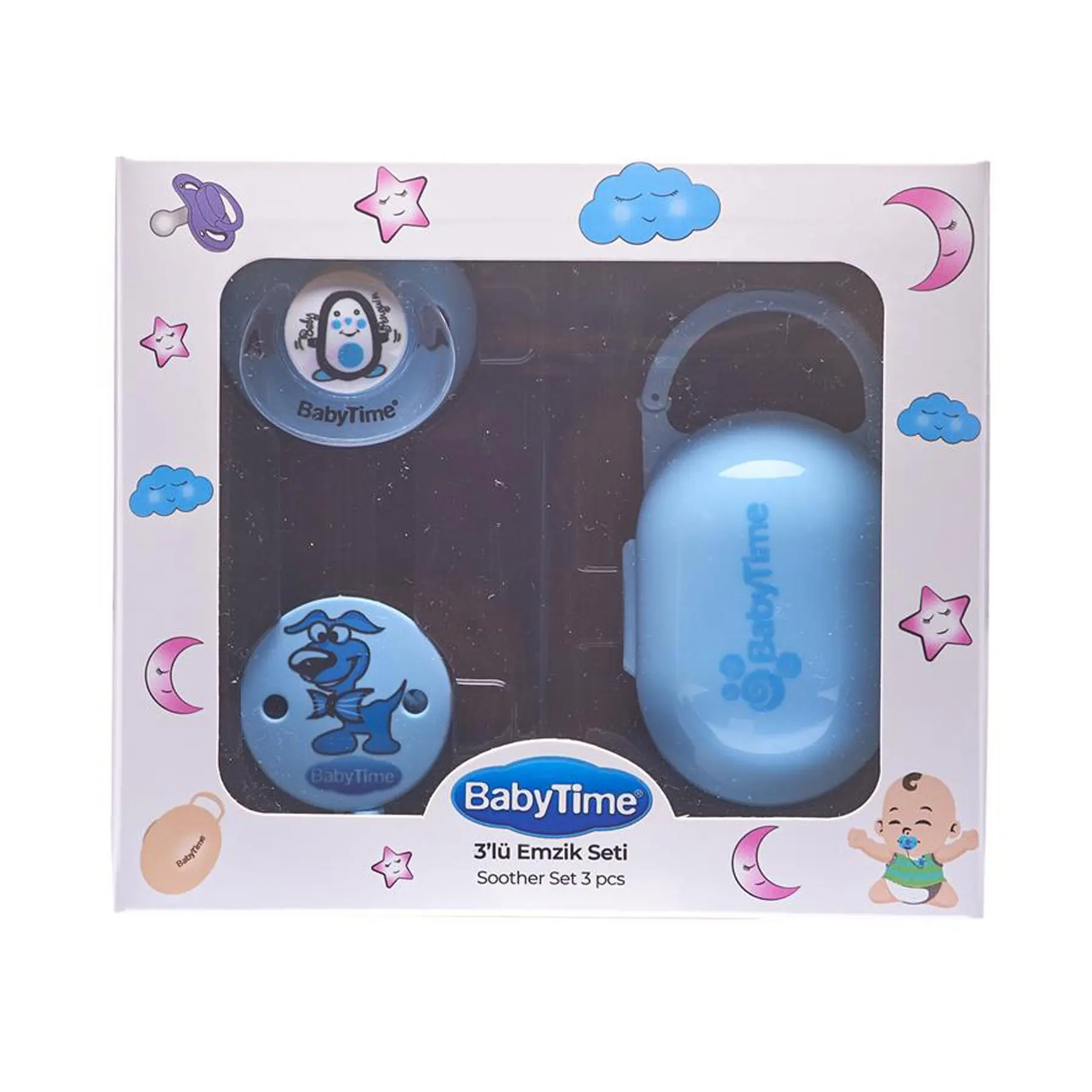 

BabyTime 3'lü Pacifier Set Blue