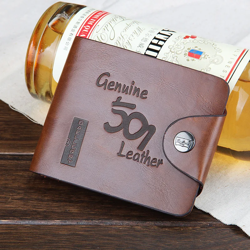 Кожаные винтажные мужские кошельки мужская сумка для денег с застежкой