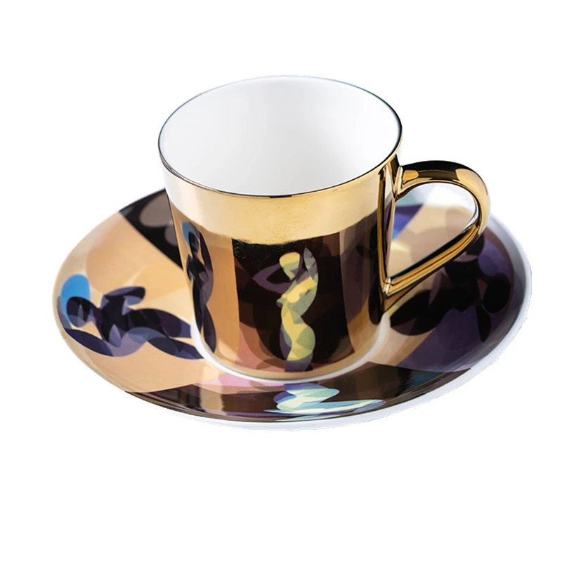 Зеркальные кофейные кружки отражающие картины для тела керамические чайные