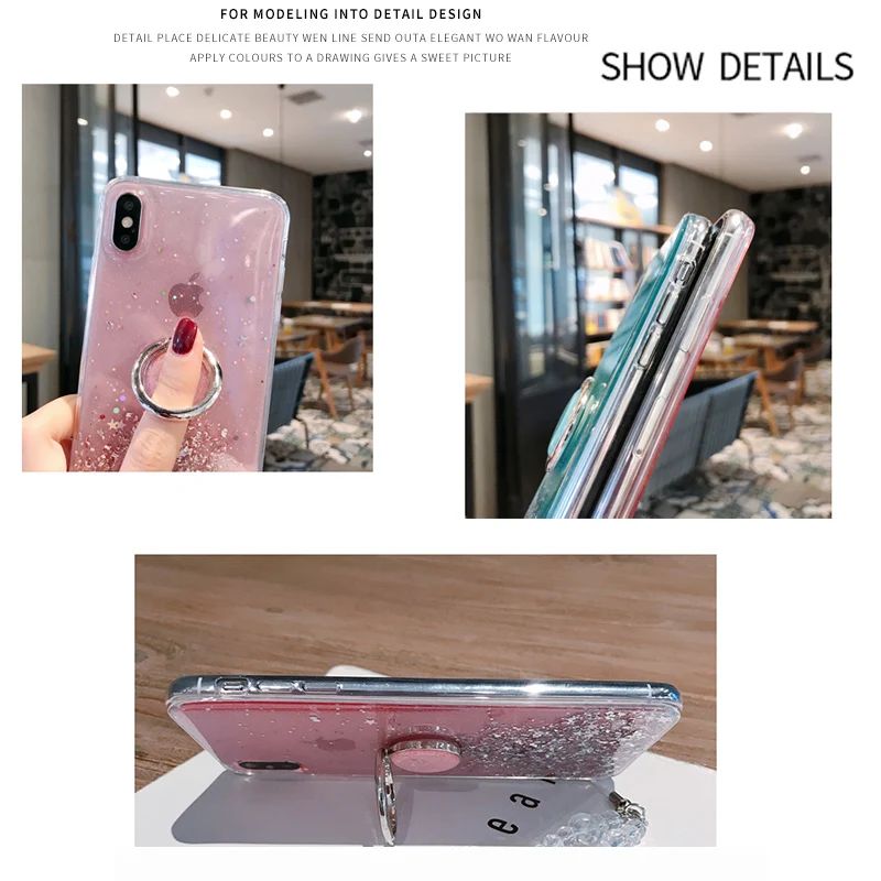 Auroras для samsung Galaxy Note 8, 9, 10 Plus, блестящий чехол с блестками, звездное небо, прозрачный, мягкий чехол, полная звезда, луна