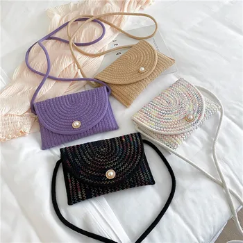 

Mini Cute Straw Flap Bags for Women 2020 Summer Female Crossbody Messenger Shoulder Bag Lady Coin Purse Retro Bohemian Handbag