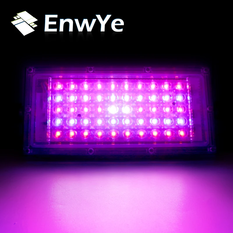 EnwYe 50 Вт Светодиодный светильник для роста растений AC 220 В растительный прожектор для теплицы растений гидропонный растительный прожектор