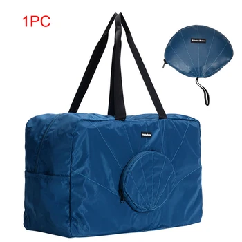 

Men Women Lightweight Duffle Casual Waterproof Zipper Travel Bag Large Capacity Outdoor Solid Shell Shape Foldable Hand Holdall