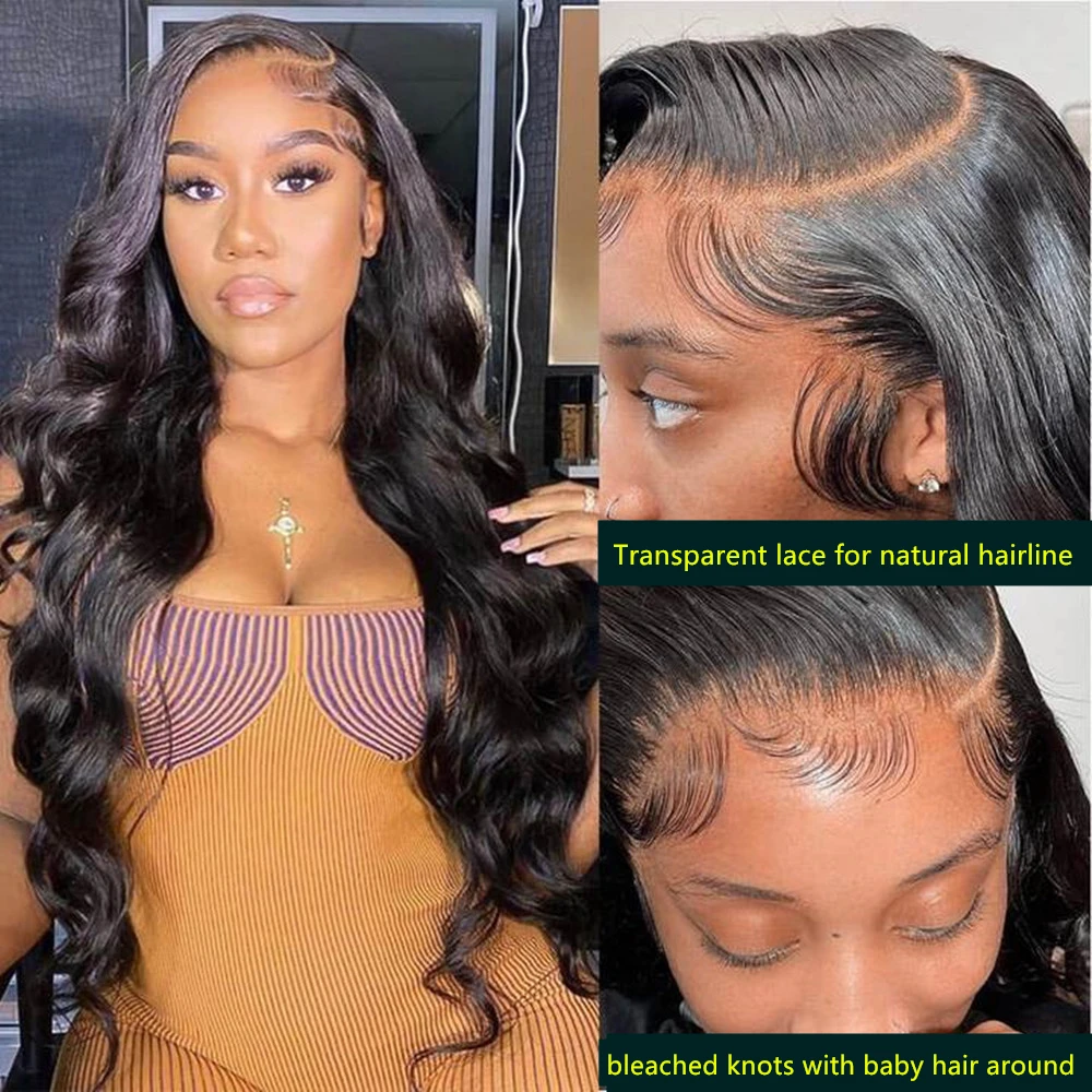 HD Transparent Body Wave Lace Front Wigs For Black Women Human Hair 13x4 13x6 Raw Indian Hair Loose Body Wave Lace Frontal Wig