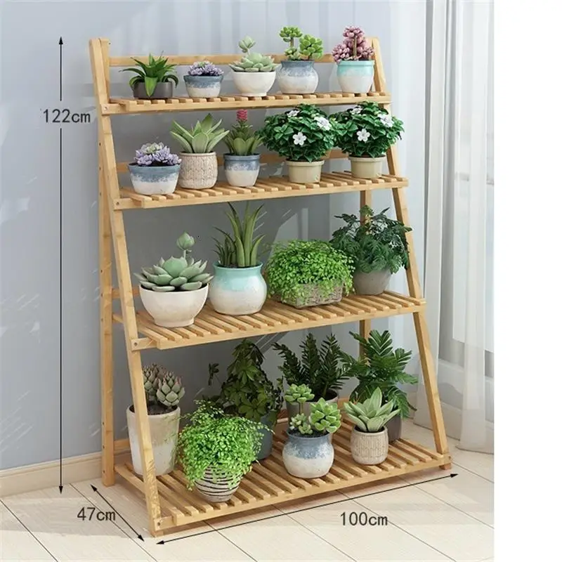 Version B Интерьер Suporte Flores лестница Escalera Decorativa Madera для дерева, балкона, напольная стойка для цветов, полка для растений - Цвет: Version B