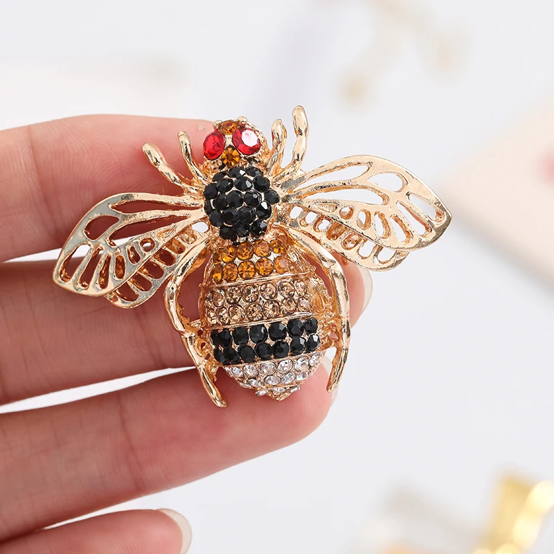 COLORFUL BLING Cute Bee Brooch – Vintage Animal Pin For Women & Men, Alloy Jewelry Gift For Weddings & Parties