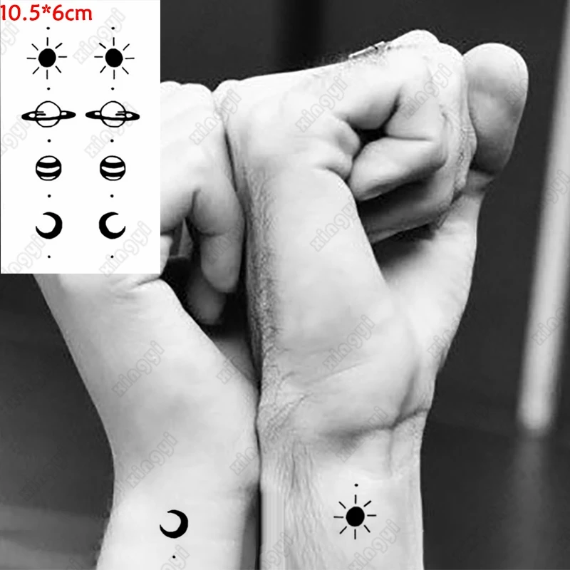 Waterproof Temporary Tattoo Sticker Cross Flower Owl Fake Tatto Flash Tatoo  Small Element on Finger Wrist Tatouage for Women Men