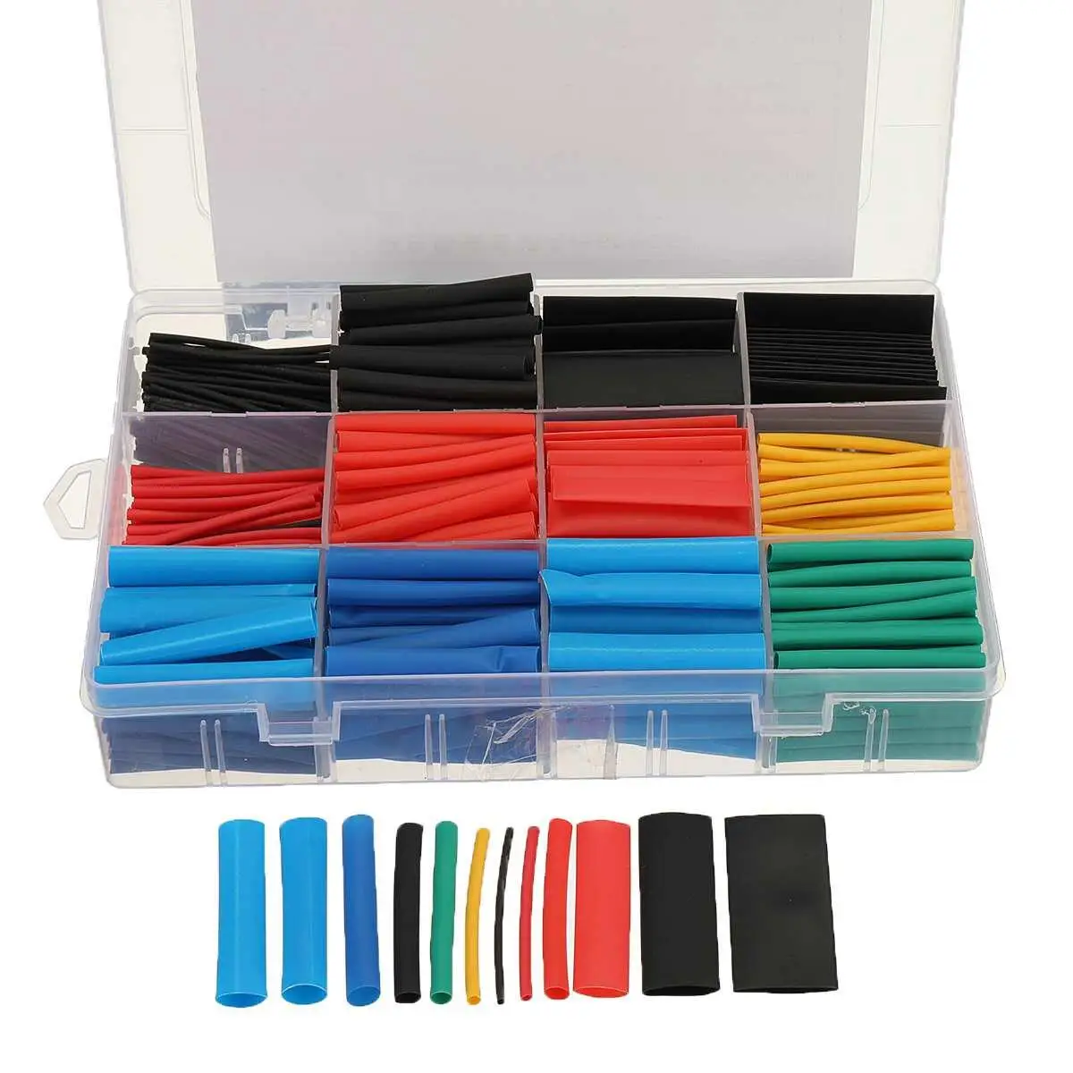 

164pcs 328pcs 2:1 Heat Shrink Tube Kit Shrinking Assorted Polyolefin Insulation Sleeving Heat Shrink Tubing Wire Cable 8 Sizes