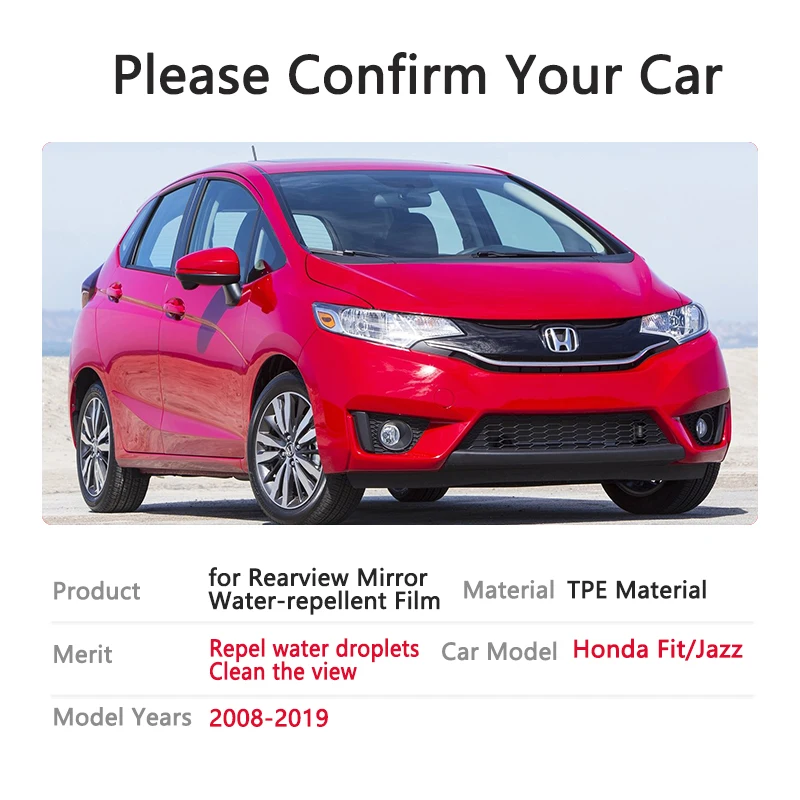 Полноэкранная противотуманная пленка для зеркала заднего вида Honda Fit Jazz 2008 ~ 2019