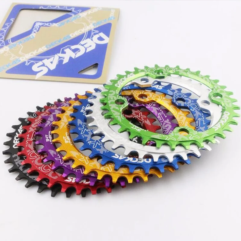 Deckas 104BCD овальная Звездочка MTB велосипедная Звездочка узкая широкая цепь кольцо система для MTB 32 T/34 T/36 T/38 T